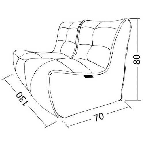 Ambient Lounge Twin Couch Dimensions
