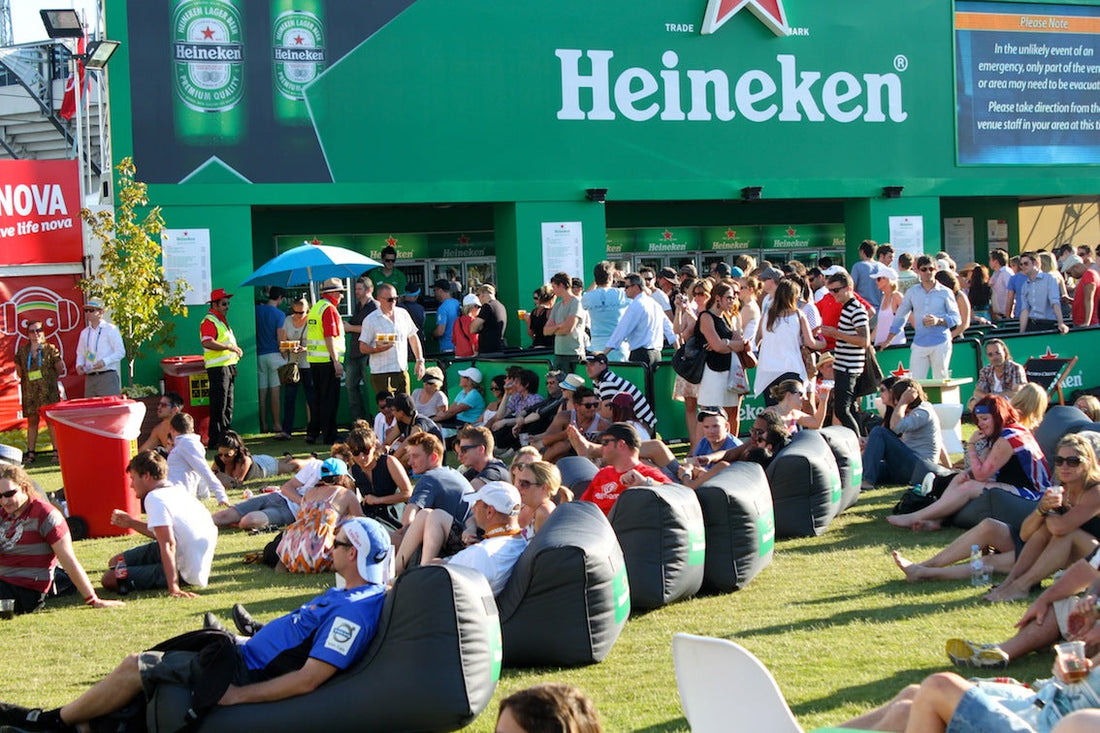 Heineken Creates a Premium Australian Open Fan Zone with Custom Branded Bean Bags