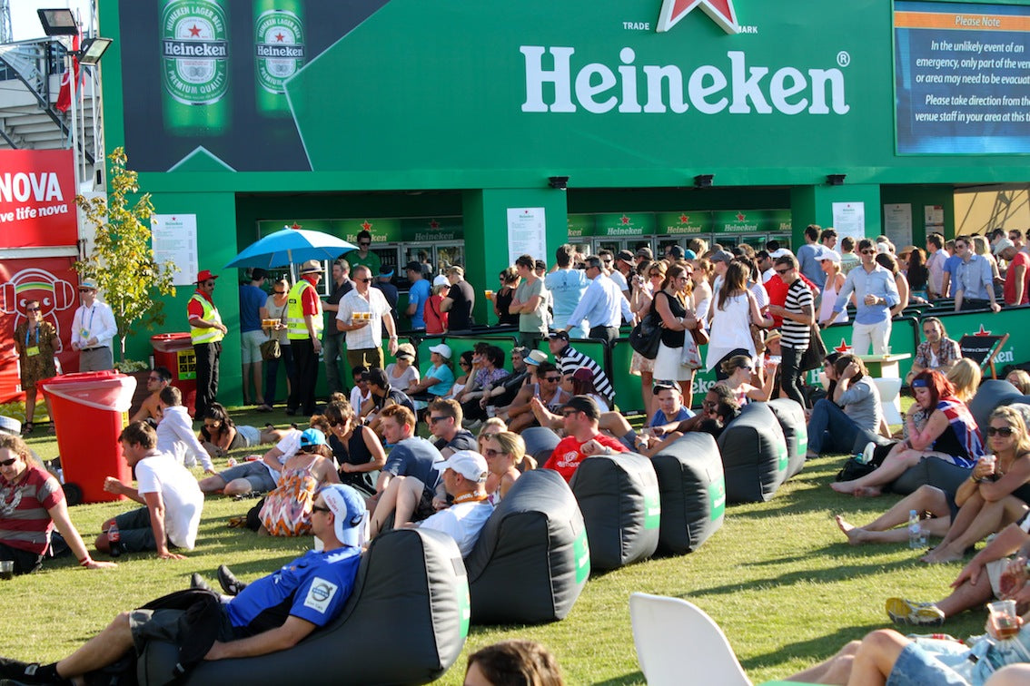 Heineken Creates a Premium Australian Open Fan Zone with Custom Branded Bean Bags