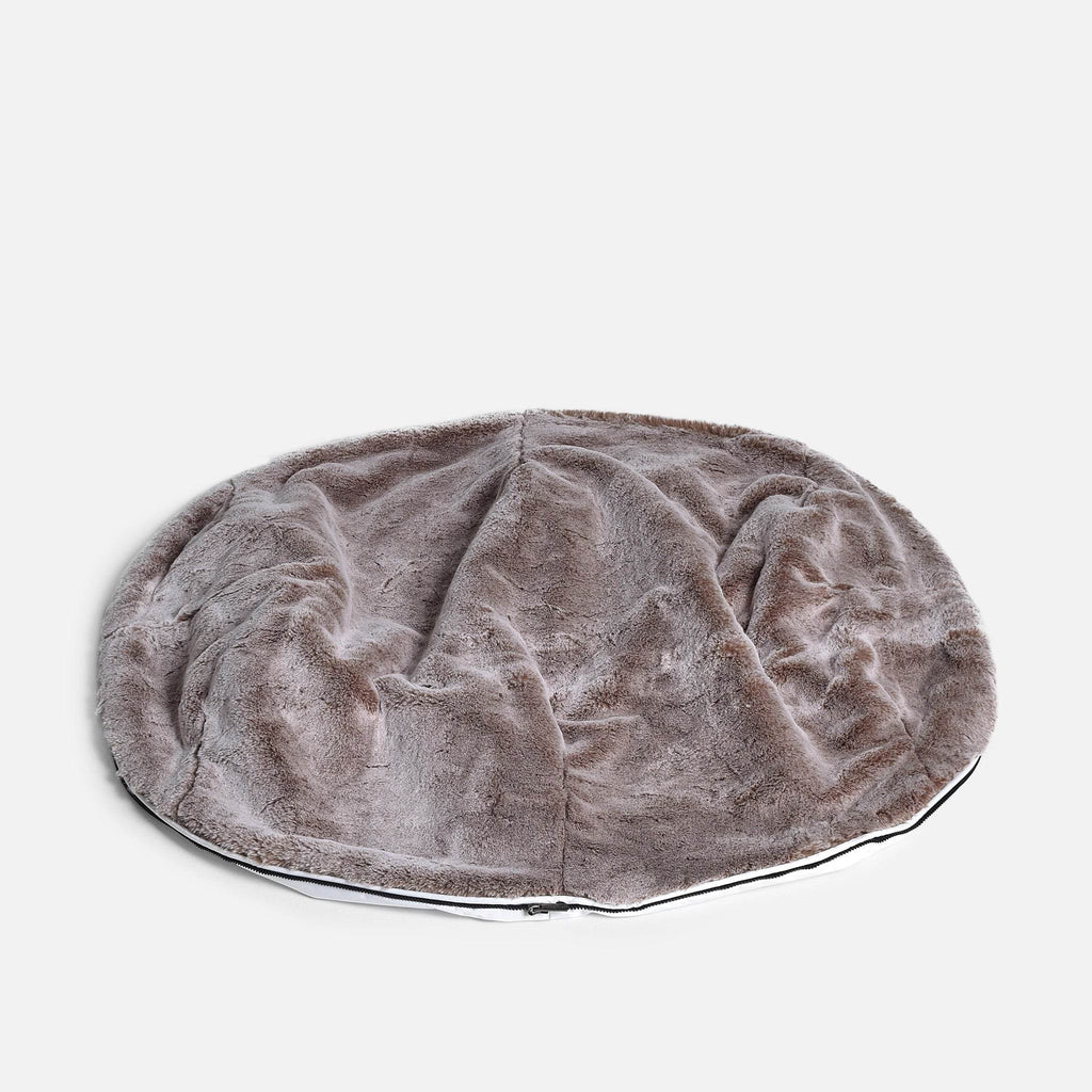 Large Premium Dog Bed Cover, Cappuccino (Faux Fur)