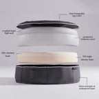 Small Rebound Foam Mattress Dog Bed With Hoodie-Interior/Outdoor