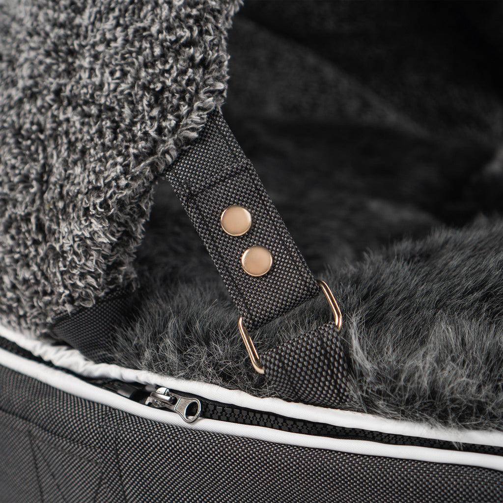 Small Rebound Foam Mattress Dog Bed With Hoodie-Interior/Outdoor