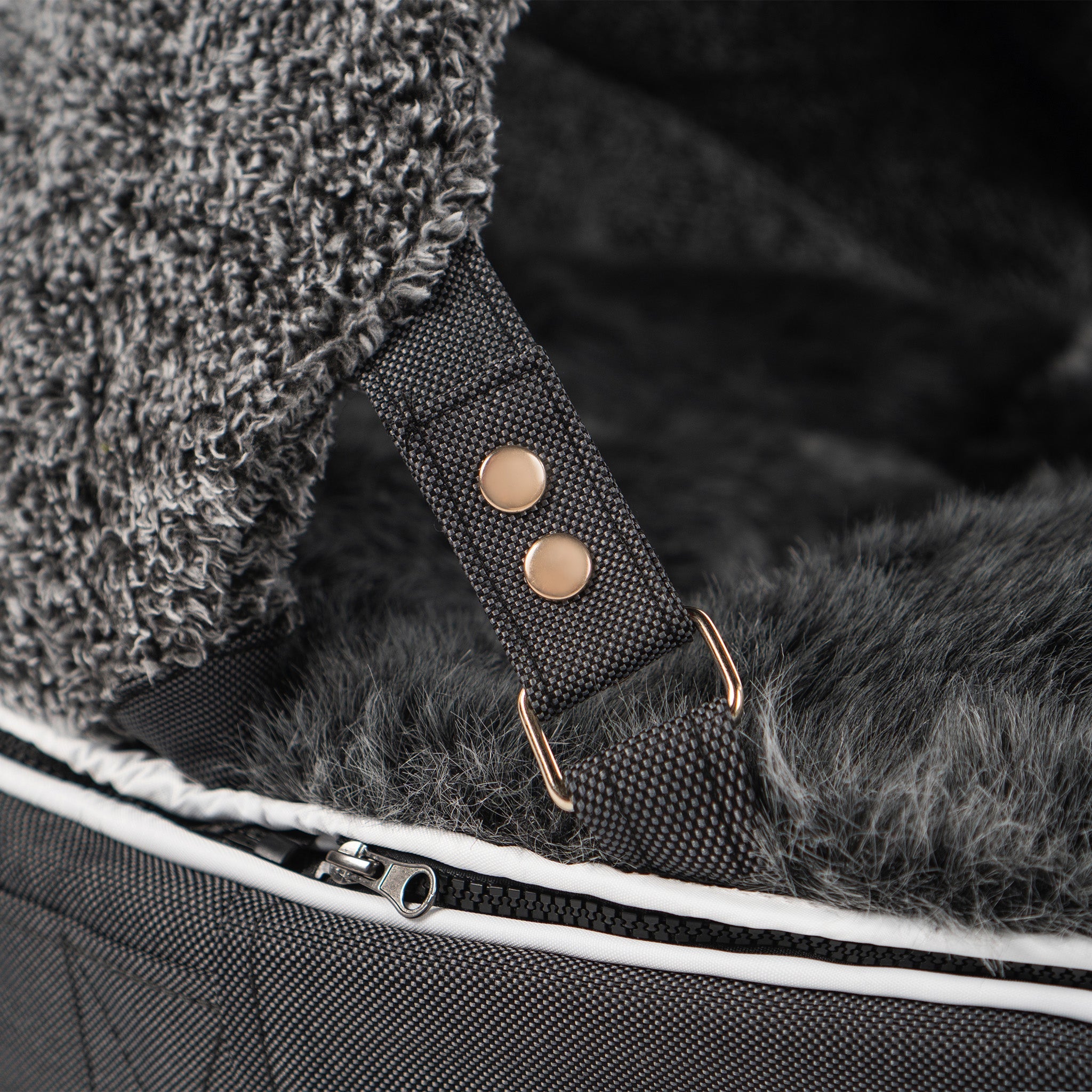 Small Rebound Foam Mattress Dog Bed With Hoodie-Interior/Outdoor