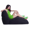 black sapphire avatar lounger bean bag with model