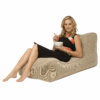 eco weave studio lounger bean bag with model