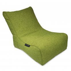 Evolution bean bag sofa in lime green front view