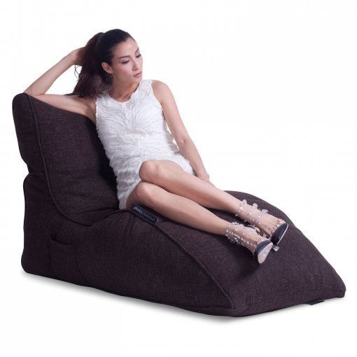 hot chocolate avatar lounger bean bag with model