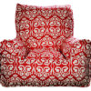 Lelbys kids bean bags chair in damask red