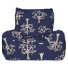 Lelbys kids bean bags chair in navy orchard