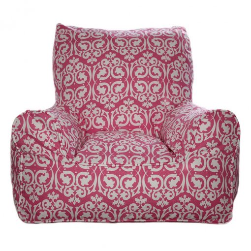 Lelbys kids bean bags chair in damask red