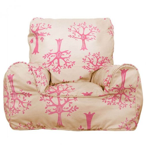 Lelbys kids bean bags chair in pink orchard colour