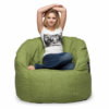 lime citrus butterfly sofa bean bag with model