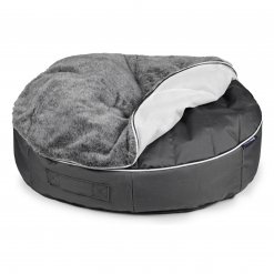 Extra large pet lounger with top unzipped