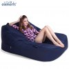 two seater dark blue deluxe bean bag