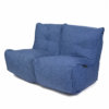 Twin couch bean bag sofa in blue jazz fabric