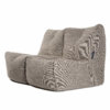 Twin couch bean bag sofa in ecoweave 3/4 view