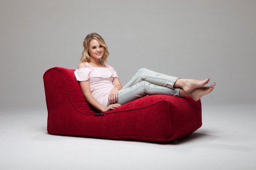 wildberry deluxe studio lounger bean bag with model