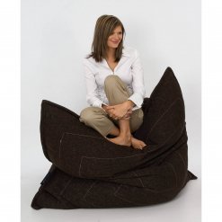 Zen Lounger bean bag in Dubai opulence brown with model