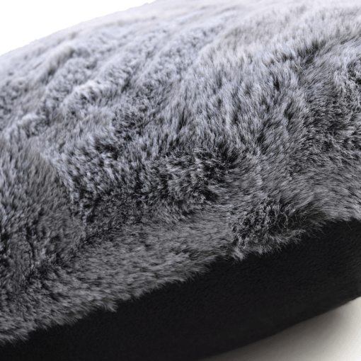 Soft Grey Faux Fur Pillow
