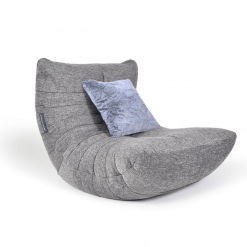 Soft Grey Faux Fur Pillow