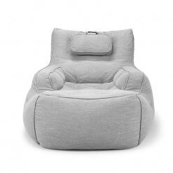 Lounge Armchair Bean Bag in Grey Linen