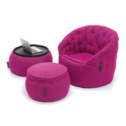 Contempo Beanbag Lounge Set in Pink