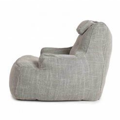 Lounge Armchair Bean Bag in Grey Weave