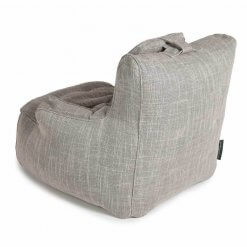 Lounge Armchair Bean Bag in Grey Weave
